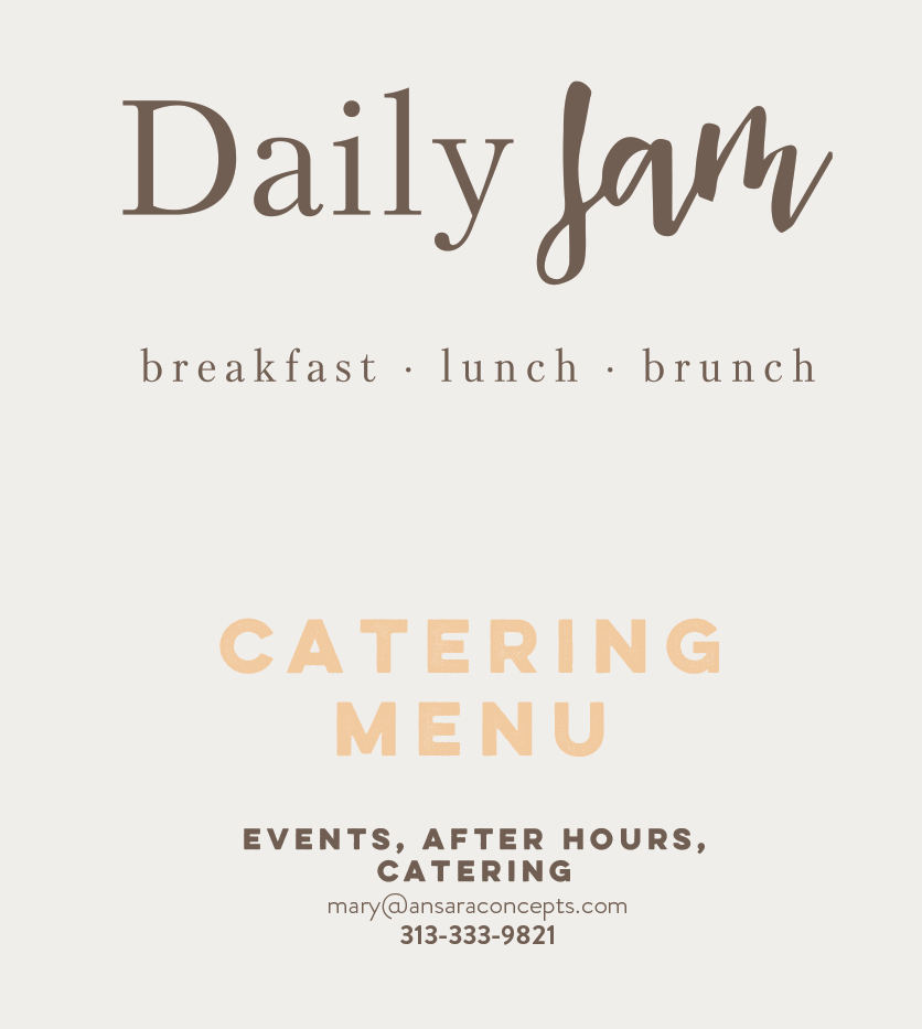 Daily Jam Catering Menu